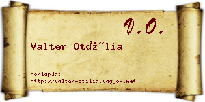 Valter Otília névjegykártya